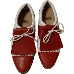 WALTER STEIGER Vintage Women’s Leather Golf Shoes w Spikes Sz 7.5